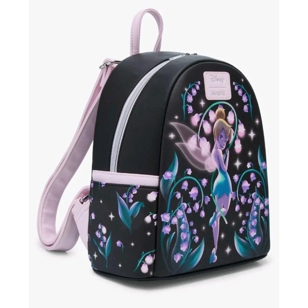 NEW Loungefly Disney Peter Pan Tinker Bell‎ Illuminated Lilly Flowers Backpack